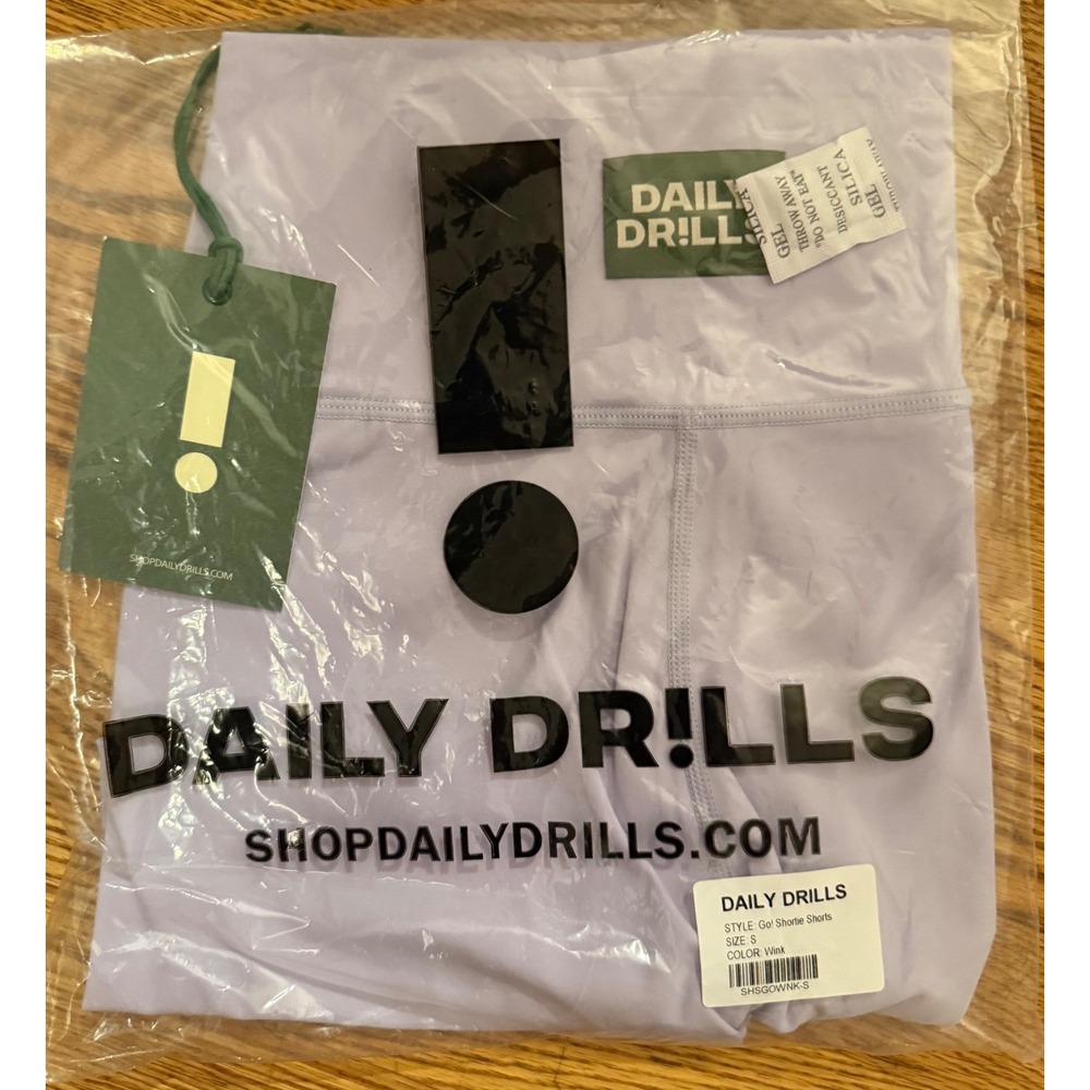 Daily Drills Go! Shortie Shorts Wink Purple Size S NWT NIB